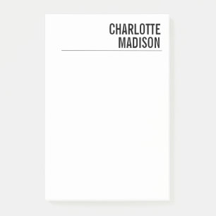Modern Eenvoudig Wit Trendy Minimalistisch Eenvoud Post-it® Notes