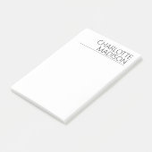 Modern Eenvoudig Wit Trendy Minimalistisch Eenvoud Post-it® Notes (Schuin)