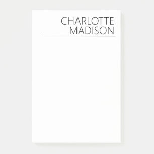 Modern Eenvoudig Wit Trendy Minimalistisch Eenvoud Post-it® Notes