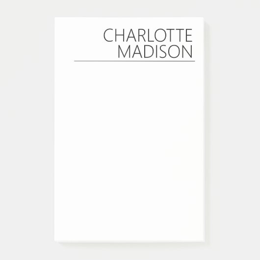 Modern Eenvoudig Wit Trendy Minimalistisch Eenvoud Post-it® Notes (Voorkant)
