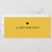 Modern Eenvoudig Zakelijk Logo Cadeaubon (Achterkant)