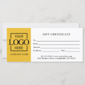 Modern Eenvoudig Zakelijk Logo Cadeaubon (Voorkant)