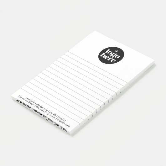 Modern Eenvoudig Zakelijk Logo Post-it® Notes (Schuin)