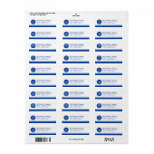 Modern Eenvoudig Zakelijk Logo Retouradreslabel Etiket (Full Sheet)