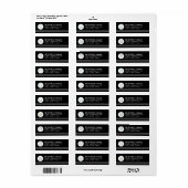 Modern Eenvoudig Zakelijk Logo Retouradreslabel Etiket (Full Sheet)