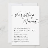 Modern eenvoudig ze gaat trouwen Vrijgezellenfeest Kaart (Voorkant)