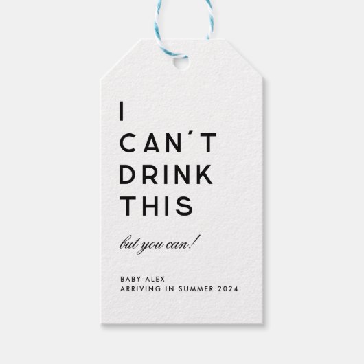 Modern Eenvoudig Zwangerschaps Aankondiging Gift L Cadeaulabel (Voorkant)