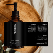 Modern eenvoudig zwart 2 OZ druppelaar flesetiket Etiket