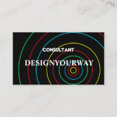 Modern eenvoudig Zwart abstract Professional Visitekaartje (Voorkant)