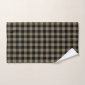 Modern Eenvoudig Zwart Bruin Buffel Plaid Bad Handdoek (Handdoek)