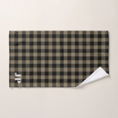 Modern Eenvoudig Zwart Bruin Buffel Plaid Bad Handdoek (Handdoek)