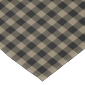 Modern Eenvoudig Zwart Bruin Buffel Plaid Tafelkleed (Gekanteld)