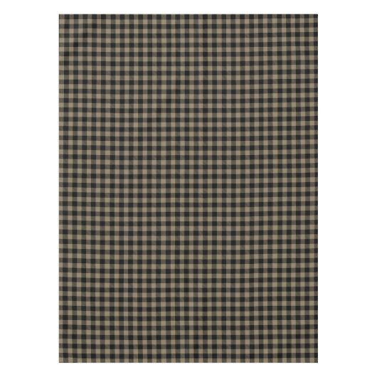 Modern Eenvoudig Zwart Bruin Buffel Plaid Tafelkleed (Voorkant)