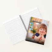 Modern eenvoudig zwart fotoscript monogram notitieboek (Binnen)