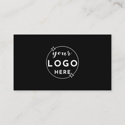 Modern Eenvoudig Zwart Logo Aangepaste Iconen Soci Visitekaartje (Achterkant)