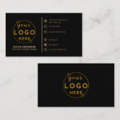 Modern Eenvoudig Zwart Logo Aangepaste Iconen Soci Visitekaartje (Voorkant / Achterkant)