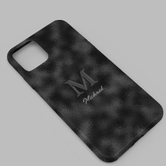 Modern Eenvoudig Zwart Minimalistisch Getextureerd Case-Mate iPhone 14 Hoesje