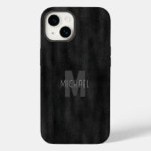 Modern Eenvoudig Zwart Minimalistisch Getextureerd Case-Mate iPhone Case (Achterkant)