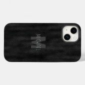 Modern Eenvoudig Zwart Minimalistisch Getextureerd Case-Mate iPhone Case (Achterkant (horizontaal))