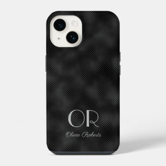 Modern Eenvoudig Zwart Minimalistisch Getextureerd iPhone 14 Hoesje