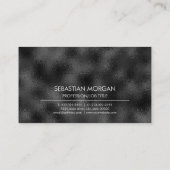 Modern Eenvoudig Zwart Minimalistisch Getextureerd Visitekaartje (Achterkant)
