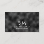 Modern Eenvoudig Zwart Minimalistisch Getextureerd Visitekaartje (Voorkant)