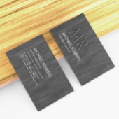 Modern Eenvoudig Zwart Minimalistisch Getextureerd Visitekaartje