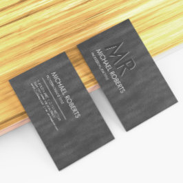 Modern Eenvoudig Zwart Minimalistisch Getextureerd Visitekaartje