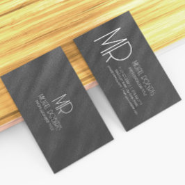 Modern Eenvoudig Zwart Minimalistisch Getextureerd Visitekaartje