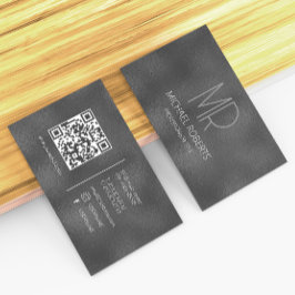 Modern Eenvoudig Zwart Minimalistisch Getextureerd Visitekaartje