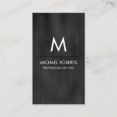 Modern Eenvoudig Zwart Minimalistisch Getextureerd Visitekaartje (Voorkant)