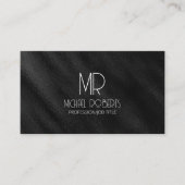 Modern Eenvoudig Zwart Minimalistisch Getextureerd Visitekaartje (Voorkant)