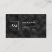 Modern Eenvoudig Zwart Minimalistisch Getextureerd Visitekaartje (Achterkant)