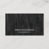 Modern Eenvoudig Zwart Minimalistisch Textured Visitekaartje (Voorkant)