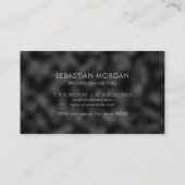 Modern Eenvoudig Zwart Minimalistisch Textured Visitekaartje (Achterkant)
