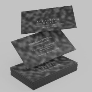 Modern Eenvoudig Zwart Minimalistisch Textured Visitekaartje