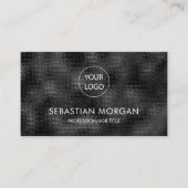 Modern Eenvoudig Zwart Minimalistisch Textured Visitekaartje (Voorkant)