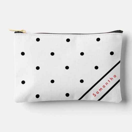 Modern eenvoudig zwart Polka Dot patroon Etui (Voorkant)