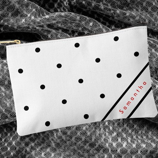 Modern eenvoudig zwart Polka Dot patroon Etui