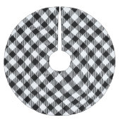 Modern Eenvoudig Zwart Wit Gingham Check Kerstboom Rok (Voorkant)