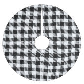 Modern Eenvoudig Zwart Wit Gingham Check Kerstboom Rok (Voorkant)