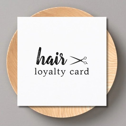 Modern Eenvoudig Zwart Wit Haar Salon Klantenkaartje