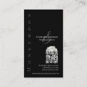 Modern Eenvoudig Zwart-Wit—Huwelijksregister- Visitekaartje (Achterkant)