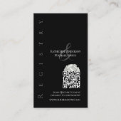 Modern Eenvoudig Zwart-Wit—Huwelijksregister- Visitekaartje (Voorkant)