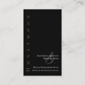 Modern Eenvoudig Zwart-Wit—Huwelijksregister- Visitekaartje (Achterkant)