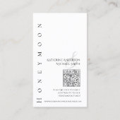 Modern Eenvoudig Zwart-Wit—Huwelijksregister- Visitekaartje (Achterkant)