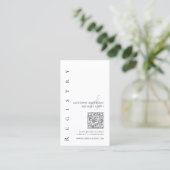 Modern Eenvoudig Zwart-Wit—Huwelijksregister- Visitekaartje (Staand voorkant)