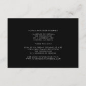 Modern Eenvoudig Zwart & Wit Informatiekaartje (Achterkant)