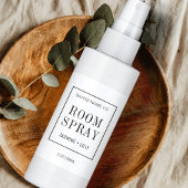 Modern Eenvoudig Zwart Wit Kamer Spray Fles Etiket