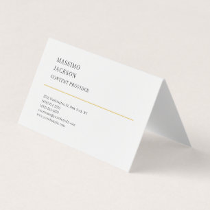 Modern Eenvoudig Zwart Wit Minimalistisch  Visitekaartje